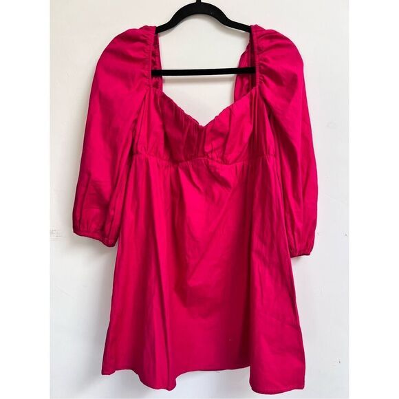 The Reformation Women's Farley Corvette Babydoll Empire Mini Dress Pink Size 2 - Picture 3 of 9